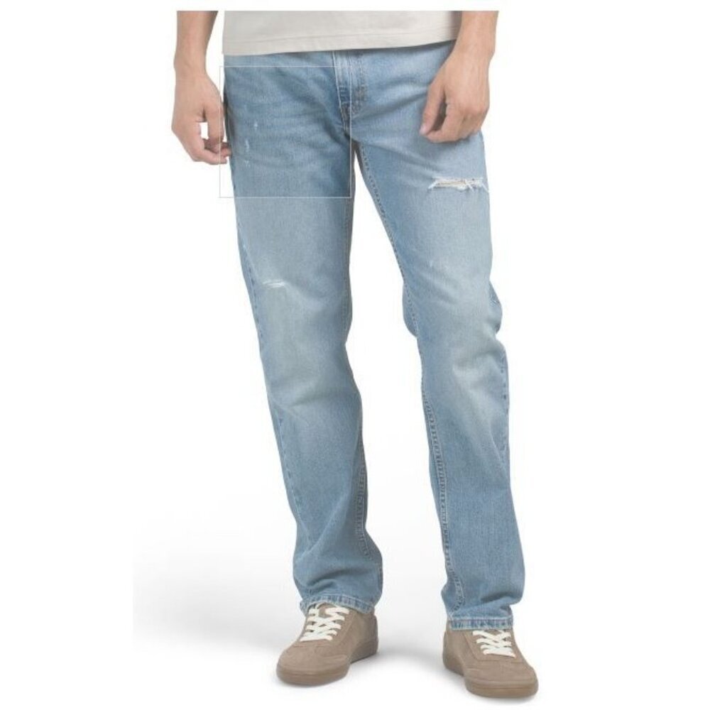 Levi's Mens Mid Rise Distressed Straight Leg Squirrelfish Jeans Sz 38 x 32 New